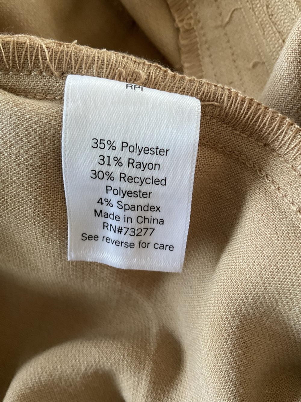 SO Beige Paperbag Waist Tapered Pants Tie Belt Women’s Size S NWT - Picture 7 of 10